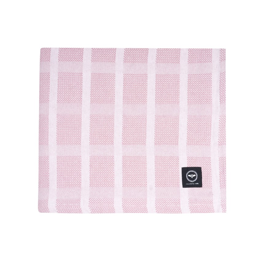 Återvunnet Överkast Bodil, Ljusrosa/Vit