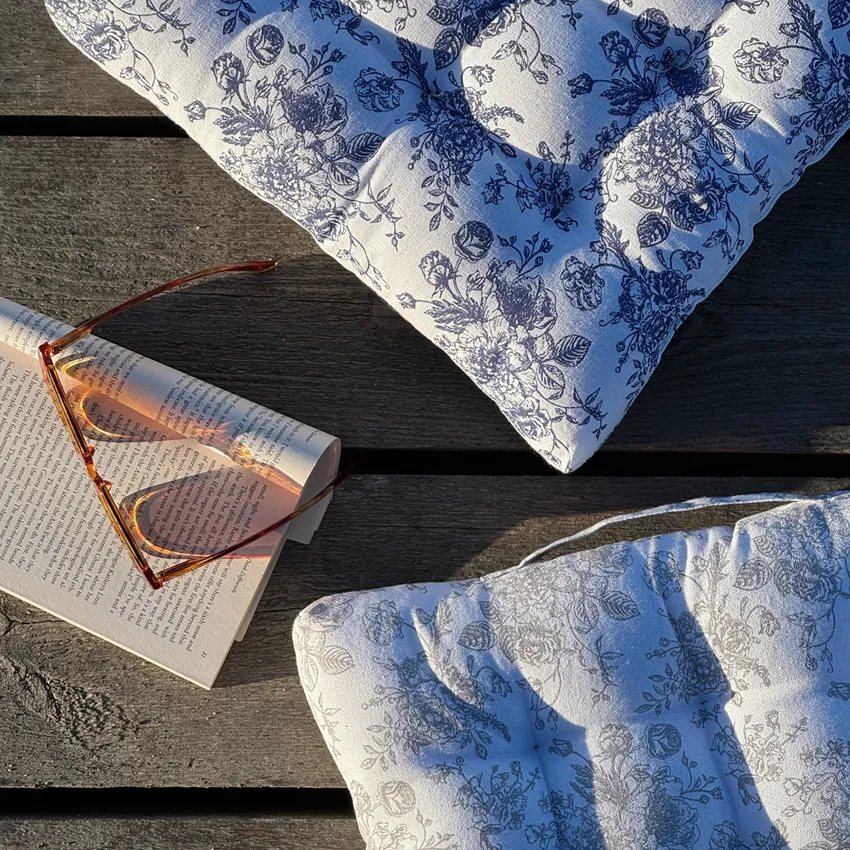 Återvunnen Palldyna Juni, Vit/Blå