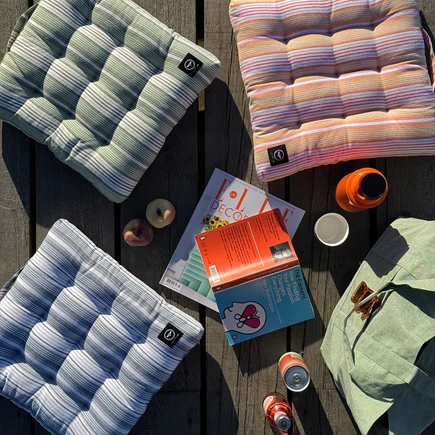 Återvunnen Palldyna Eden, Gul/Vit