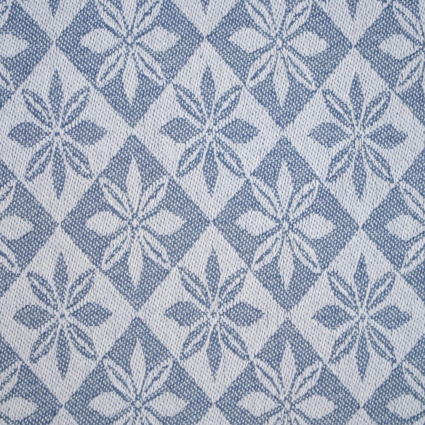 Återvunnen Metervara Anna, Gråblå/Beige