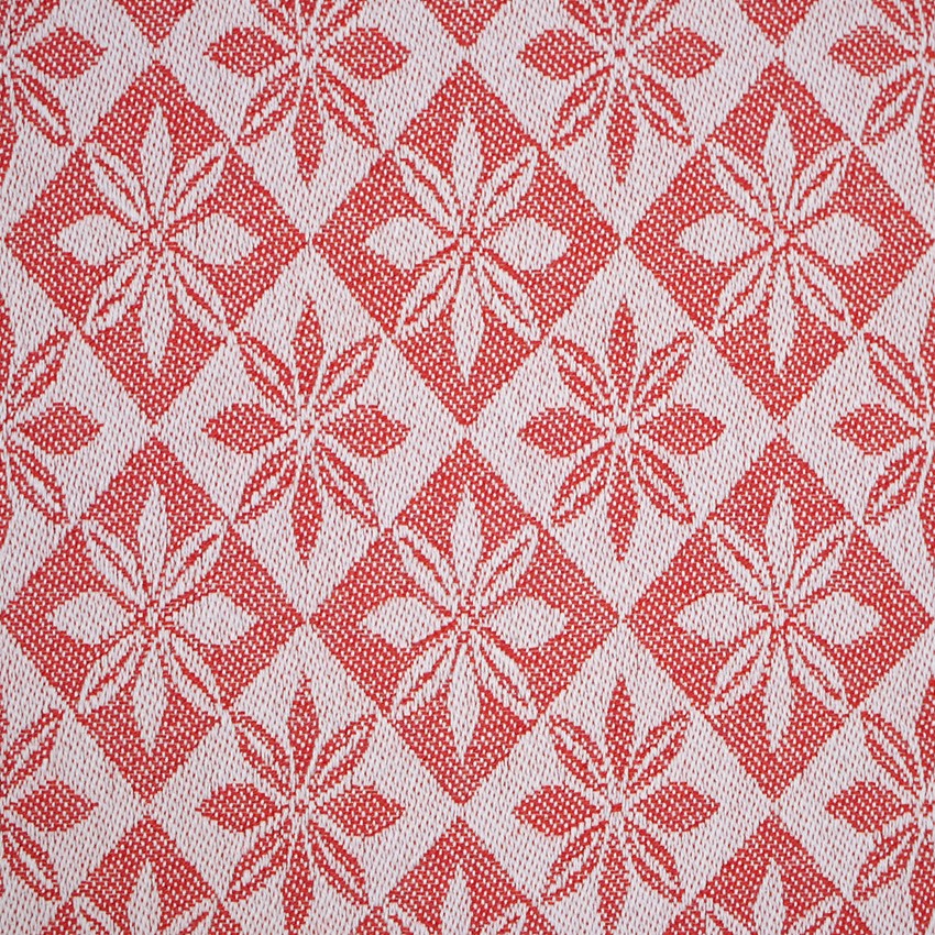 Återvunnen Metervara Anna, Röd/Beige