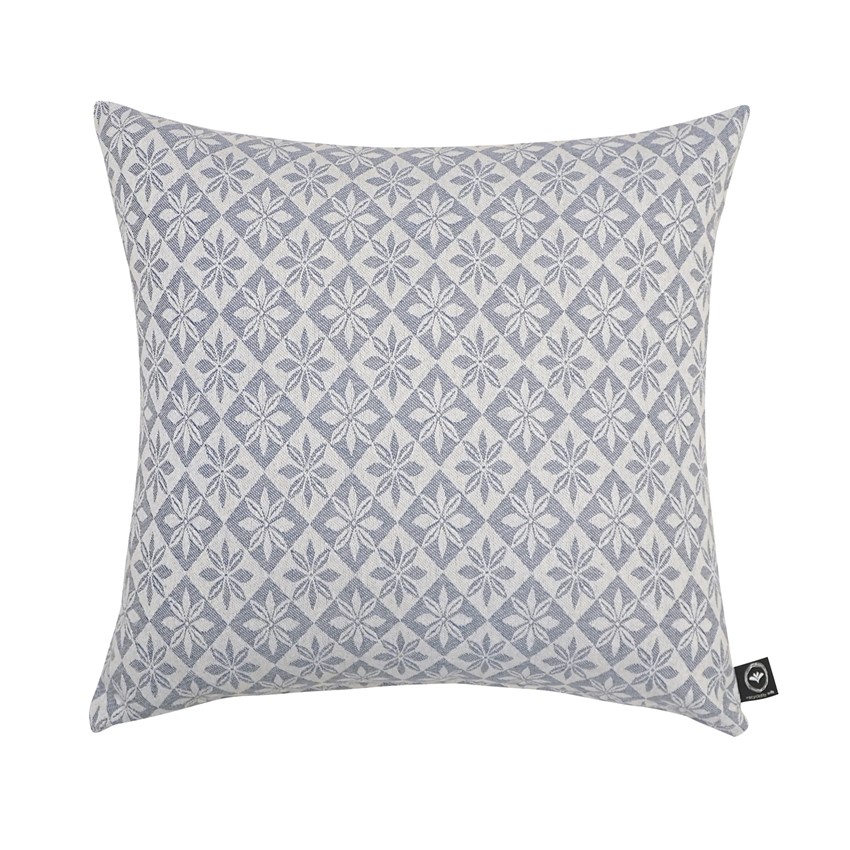 Återvunnet Kuddfodral Anna, Gråblå/Beige