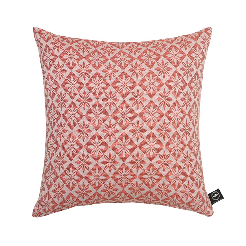 Återvunnet Kuddfodral Anna, Röd/Beige