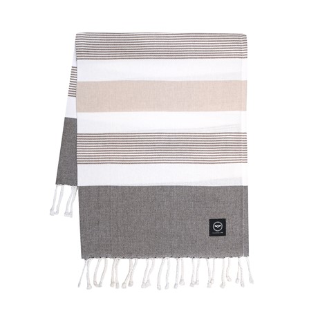 Återvunnet Badlakan Hamam Alice, Brun/Ljusbrun