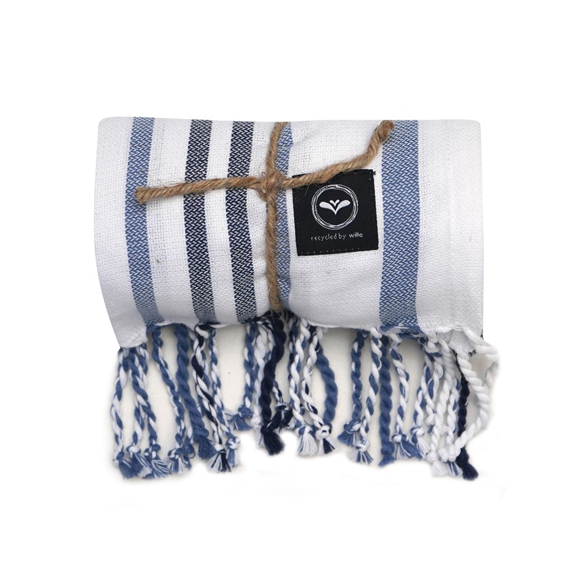 Återvunnet Badlakan Hamam Le Havré, Vit/Grå