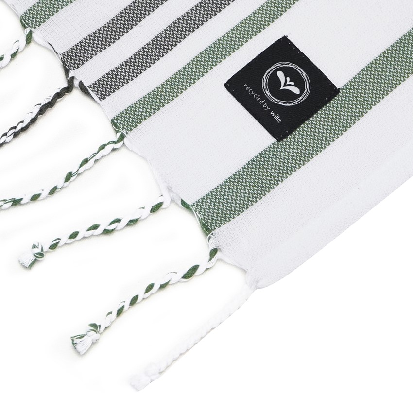 Återvunnet Badlakan Hamam Le Havré, Vit/Grön