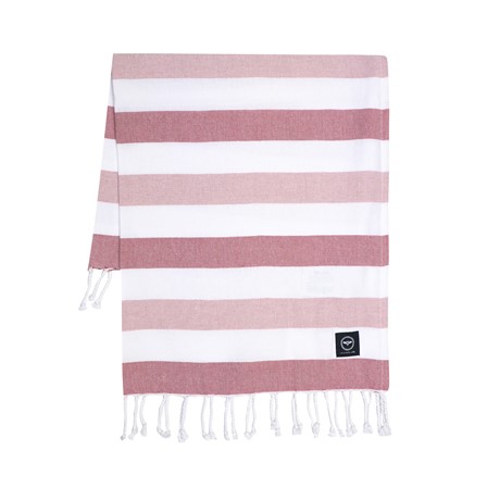 Återvunnet Badlakan Hamam Axel, Rosa/Vit