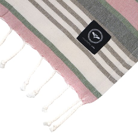 Återvunnet Badlakan Hamam Biarritz, Rosa/Grön