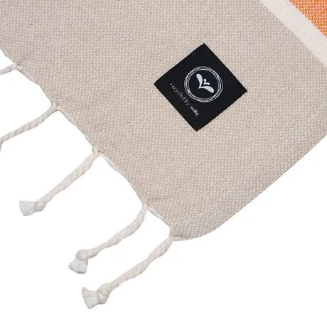 Återvunnet Badlakan Hamam Saint Malo, Orange/Linne