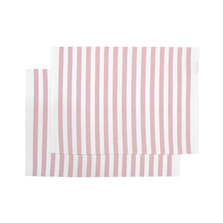 Återvunnen Tablett 2-pack Rakel, Ljusrosa/Vit