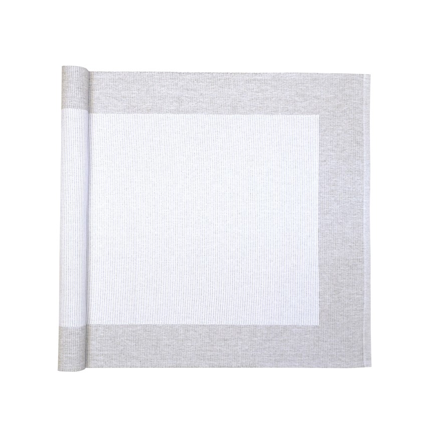 Återvunnen Löpare Poppy, Ljusgrå/Vit