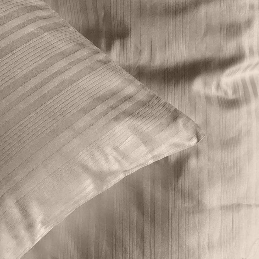 Ekologiskt Satinpåslakanset 2-dels Teddy, Ljusbrun