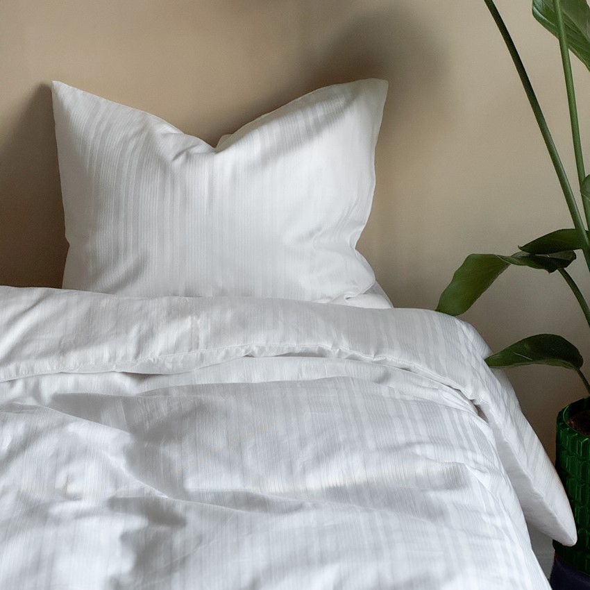 Ekologiskt Örngott Satin Teddy, Vit