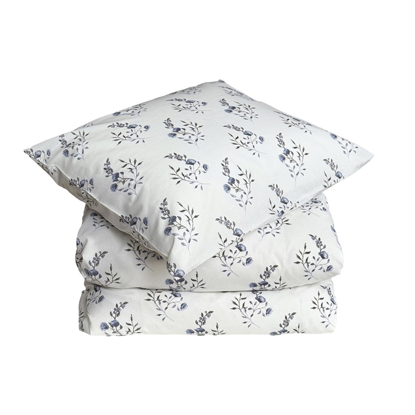 Påslakanset 2-dels Olivia, Vit/Blå