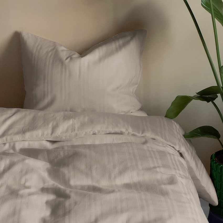 Ekologiskt Örngott Satin Teddy, Ljusbrun