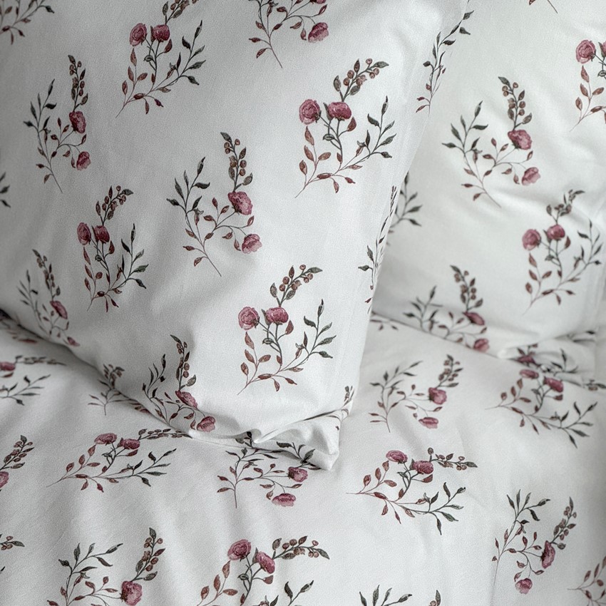 Örngott Olivia, Vit/Rosa