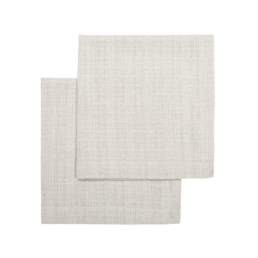 Återvunnen Servett 2-pack Meja, Linne/Vit