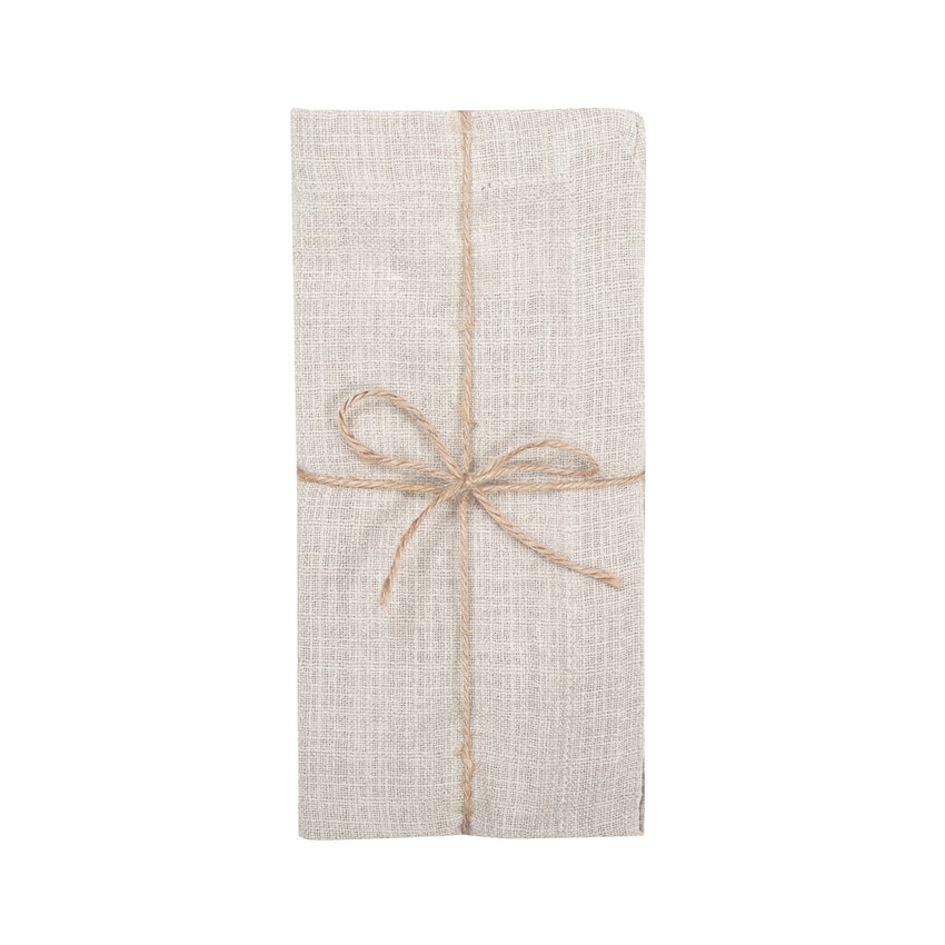 Återvunnen Servett 2-pack Meja, Linne/Vit