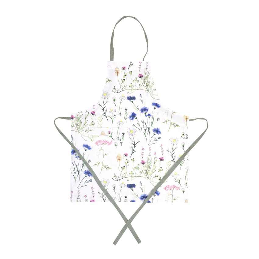 Återvunnet Barnförkläde Hilma, Blå/Grön