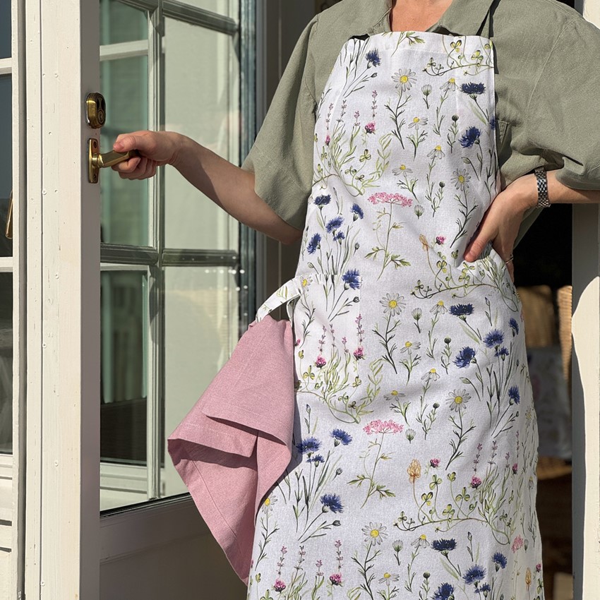Återvunnet Förkläde Hilma, Blå/Grön