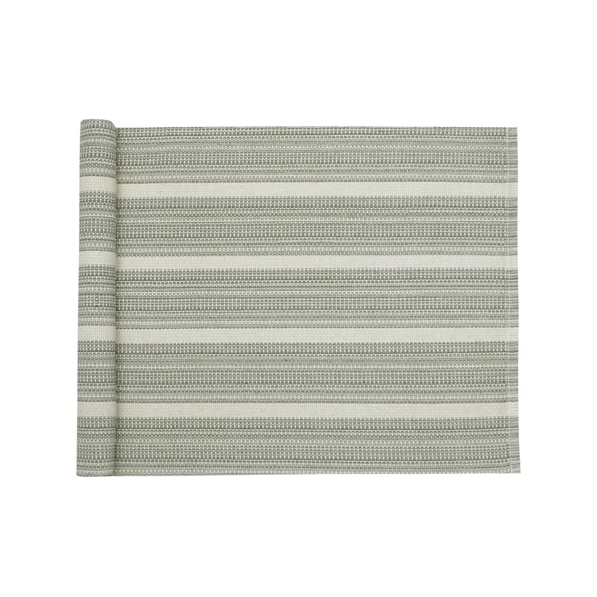 Återvunnen Löpare Tuva, Olivgrön/Linne