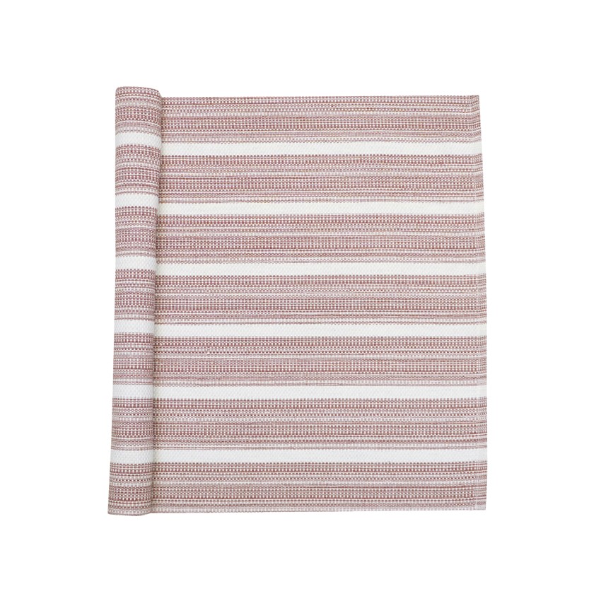 Återvunnen Löpare Tuva, Vinröd/Ecru