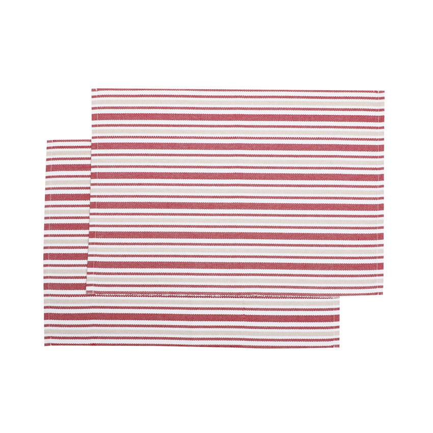 Återvunnen Tablett 2-pack Casper, Mörkröd/Beige