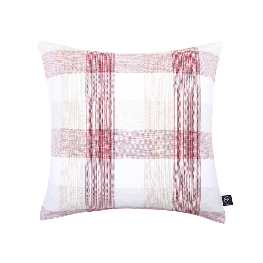 Återvunnet Kuddfodral Loke, Mörkröd/Linne