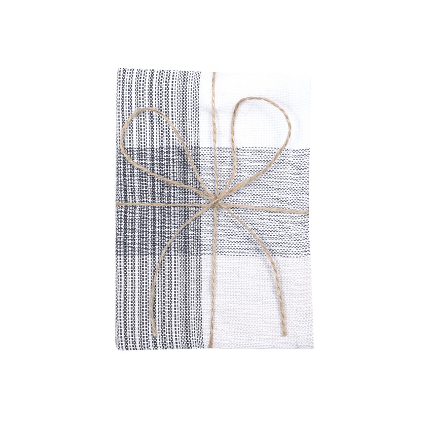 Återvunnen Kökshandduk 2-pack Loke, Mörkgrå/Linne