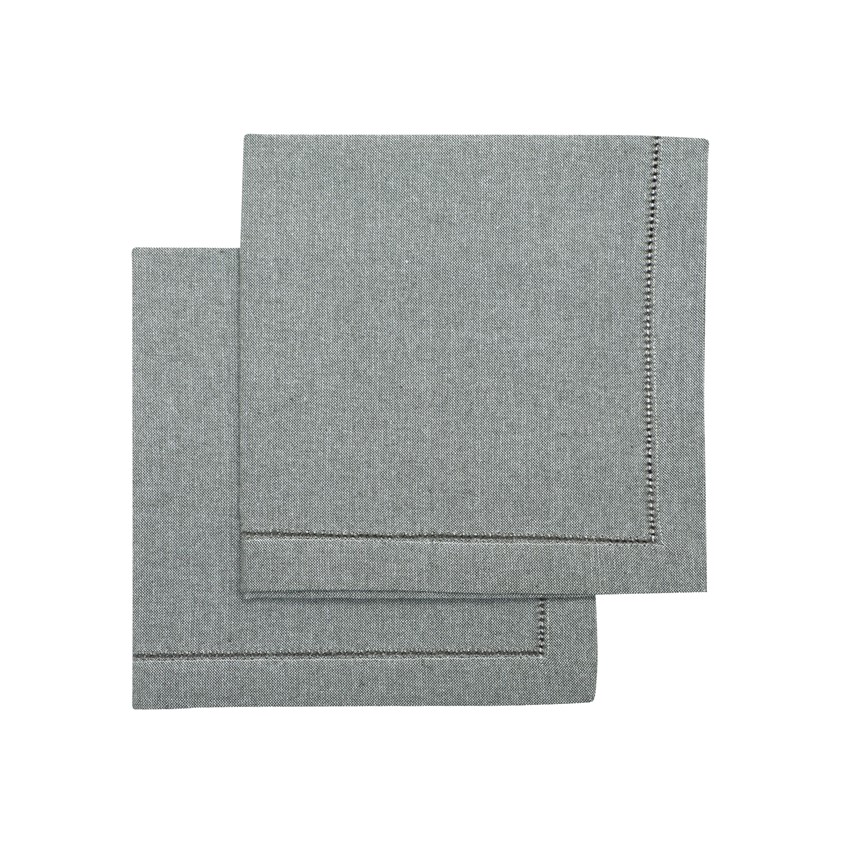 Återvunnen Servett 2-pack Ylva, Olivgrön/Beige