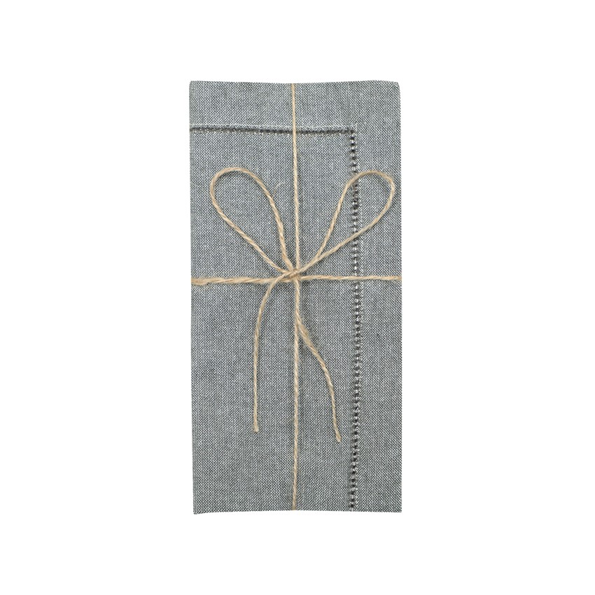 Återvunnen Servett 2-pack Ylva, Olivgrön/Beige