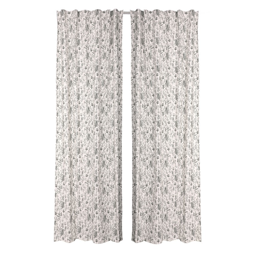 Återvunnen Gardinlängd 2-pack Ralf, Linne/Olivgrön