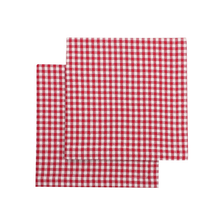 Återvunnen Servett 2-pack Madicken, Mörkröd/Linne