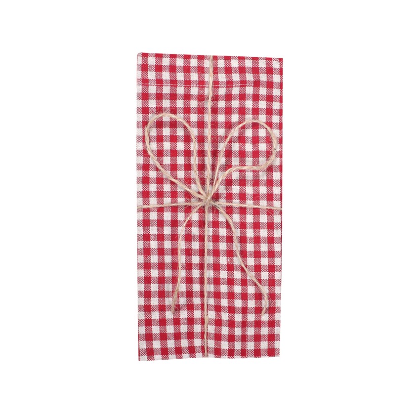 Återvunnen Servett 2-pack Madicken, Mörkröd/Linne