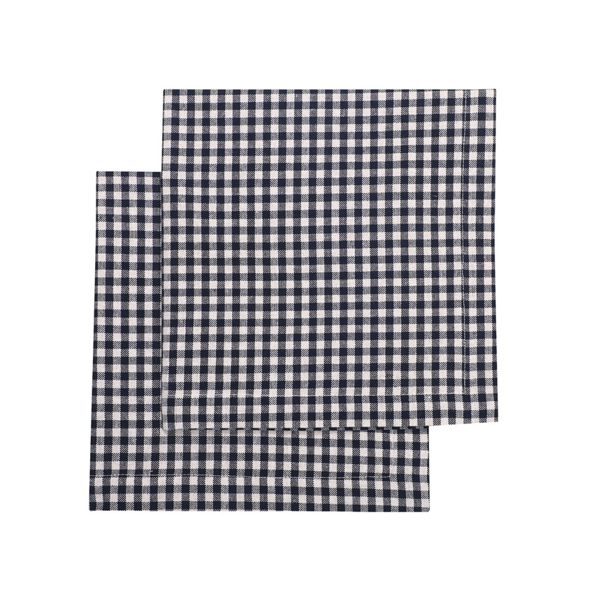 Återvunnen Servett 2-pack Madicken, Svart/Linne