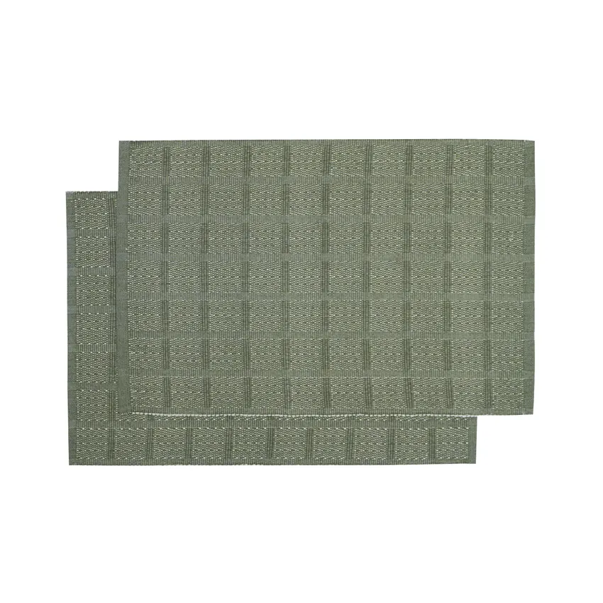 Återvunnen Tablett 2-pack Viggo, Olivgrön/Linne