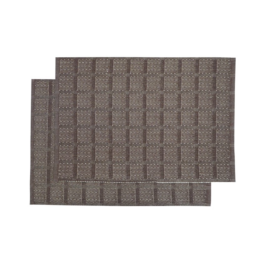 Återvunnen Tablett 2-pack Viggo, Brun/Linne