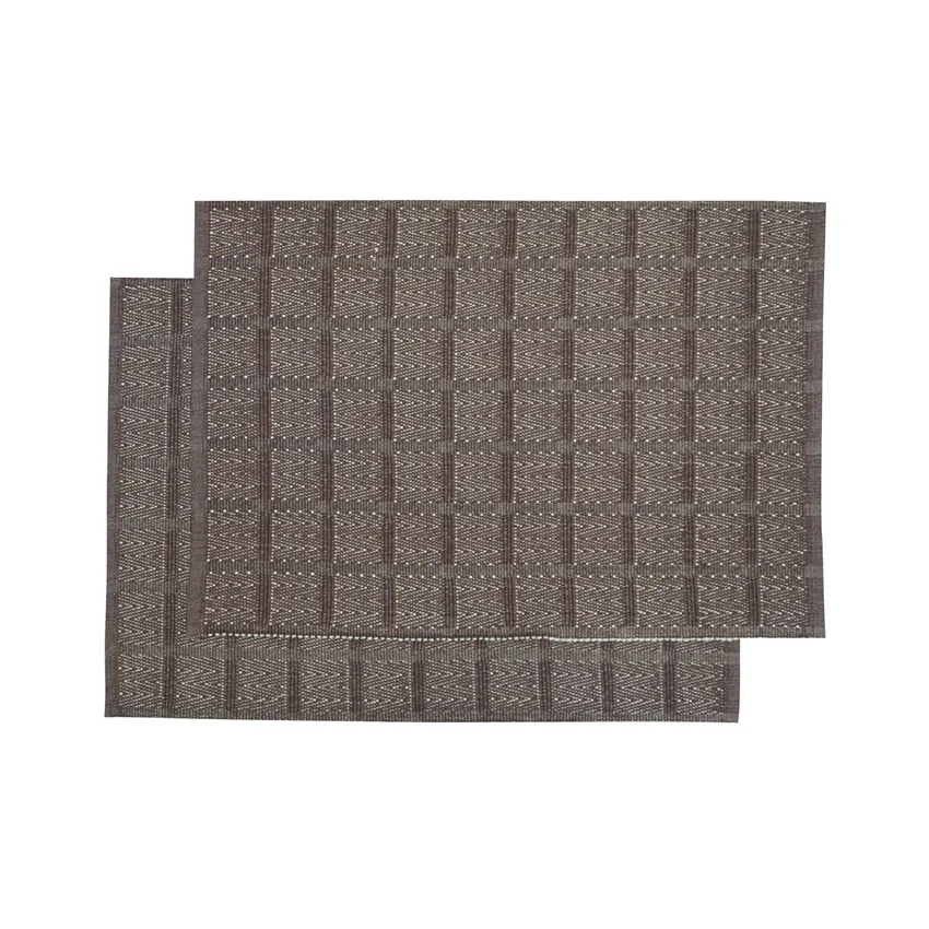 Återvunnen Tablett 2-pack Viggo, Brun/Linne