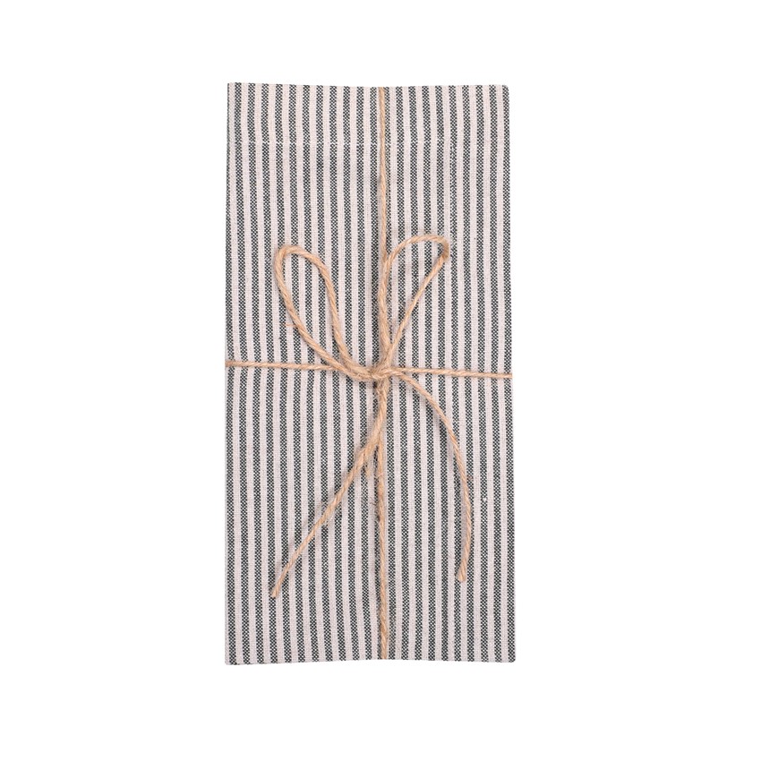 Återvunnen Servett 2-pack Bosse, Olivgrön/Linne