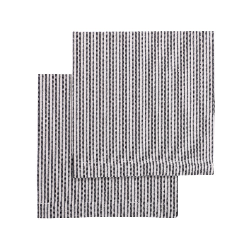 Återvunnen Servett 2-pack Bosse, Svart/Linne