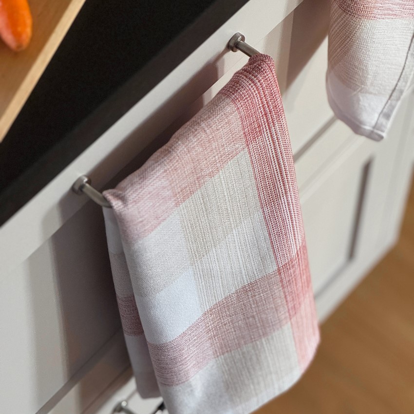Återvunnen Kökshandduk 2-pack Loke, Rost/Linne