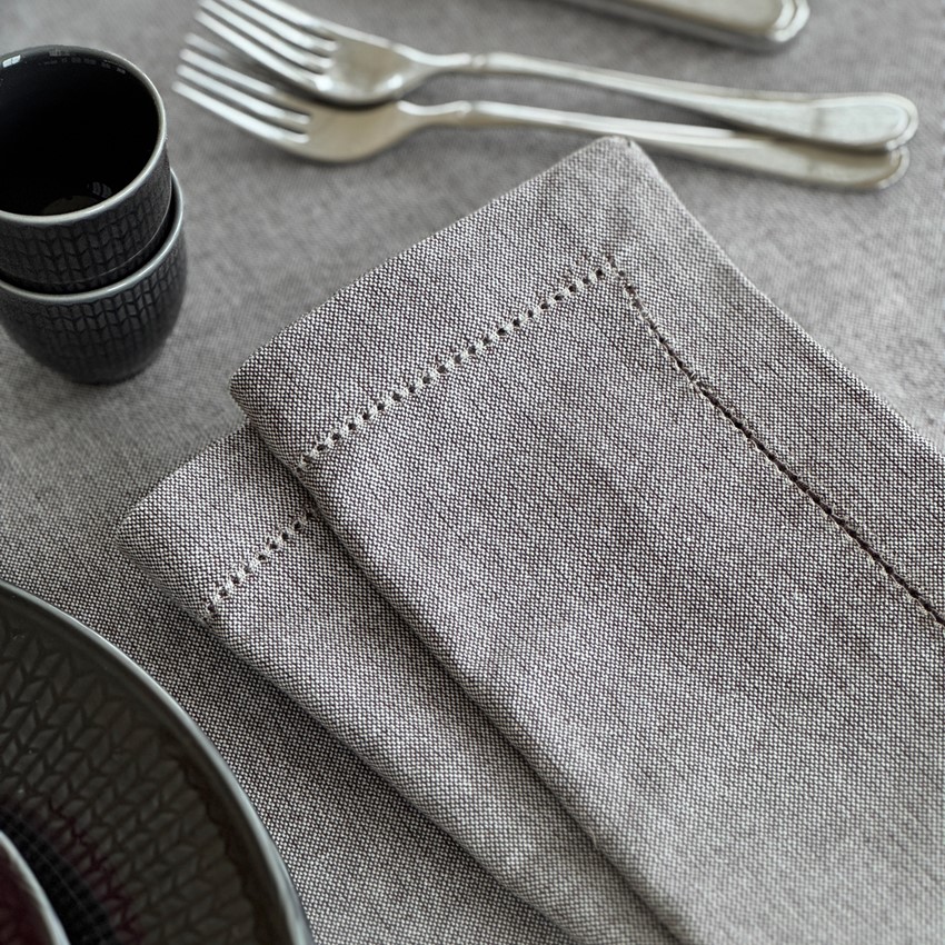 Återvunnen Servett 2-pack Ylva, Beige/Ljusbrun
