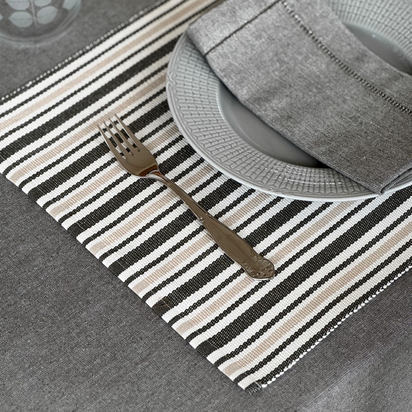 Återvunnen Tablett 2-pack Casper, Svart/Beige