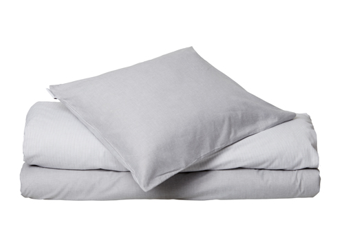 King-size Påslakanset 3-dels Runmarö, Grå/Vit