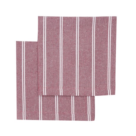 Återvunnen Servett 2-pack Agda, Mörkröd/Beige