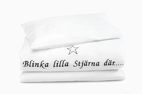 Ekologiskt Babypåslakanset 2-dels “blinka lilla stjärna”, Vit