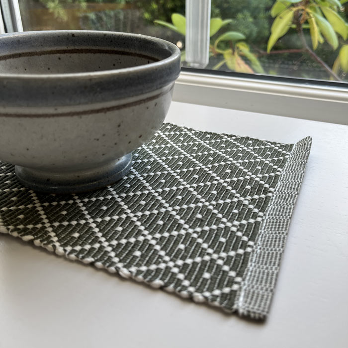 Återvunnen Löpare Ella, Olivgrön/Beige