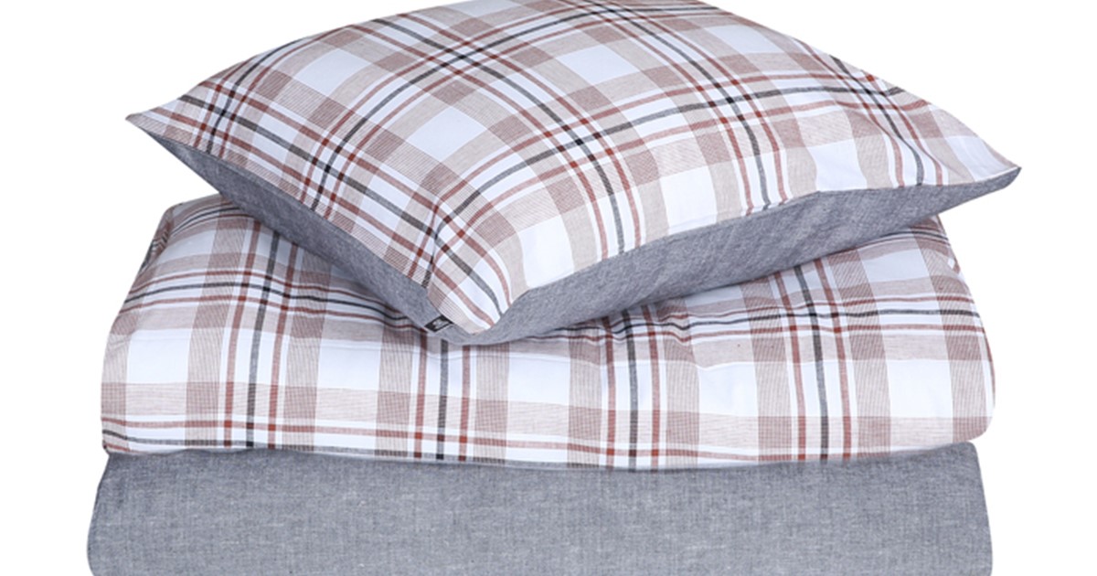 Påslakanset 2-dels Henning, Rost/Marinblå - Wasa Ecotextil AB