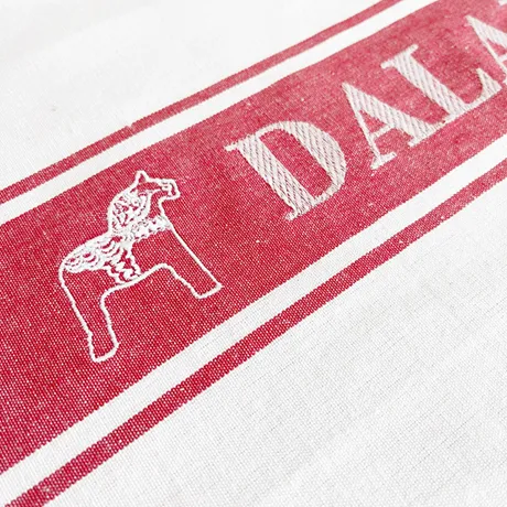Kökshandduk Dalarna, Röd/Vit