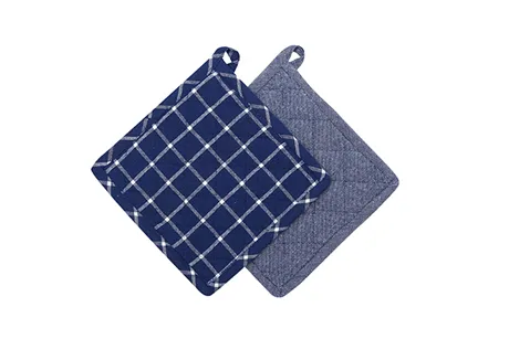 Återvunnen Grytlapp 2-pack Recycling, Blå/Vit